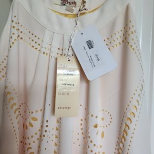 NWT Firm Price Mint Julep Aryeh Slip Dress With Peek A Boo Yellow Lining